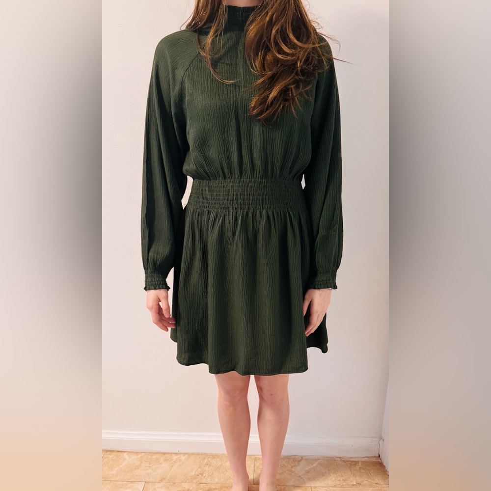 Zara Green Long Sleeve Dress
